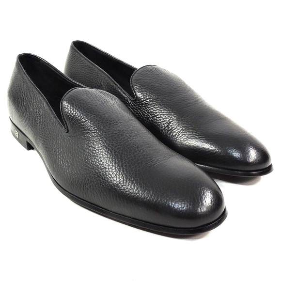 BALDININI 🇮🇹 MEN'S BLACK SOFT DEER LEATHER COMFORT LOAFERS - Picture 2 of 7